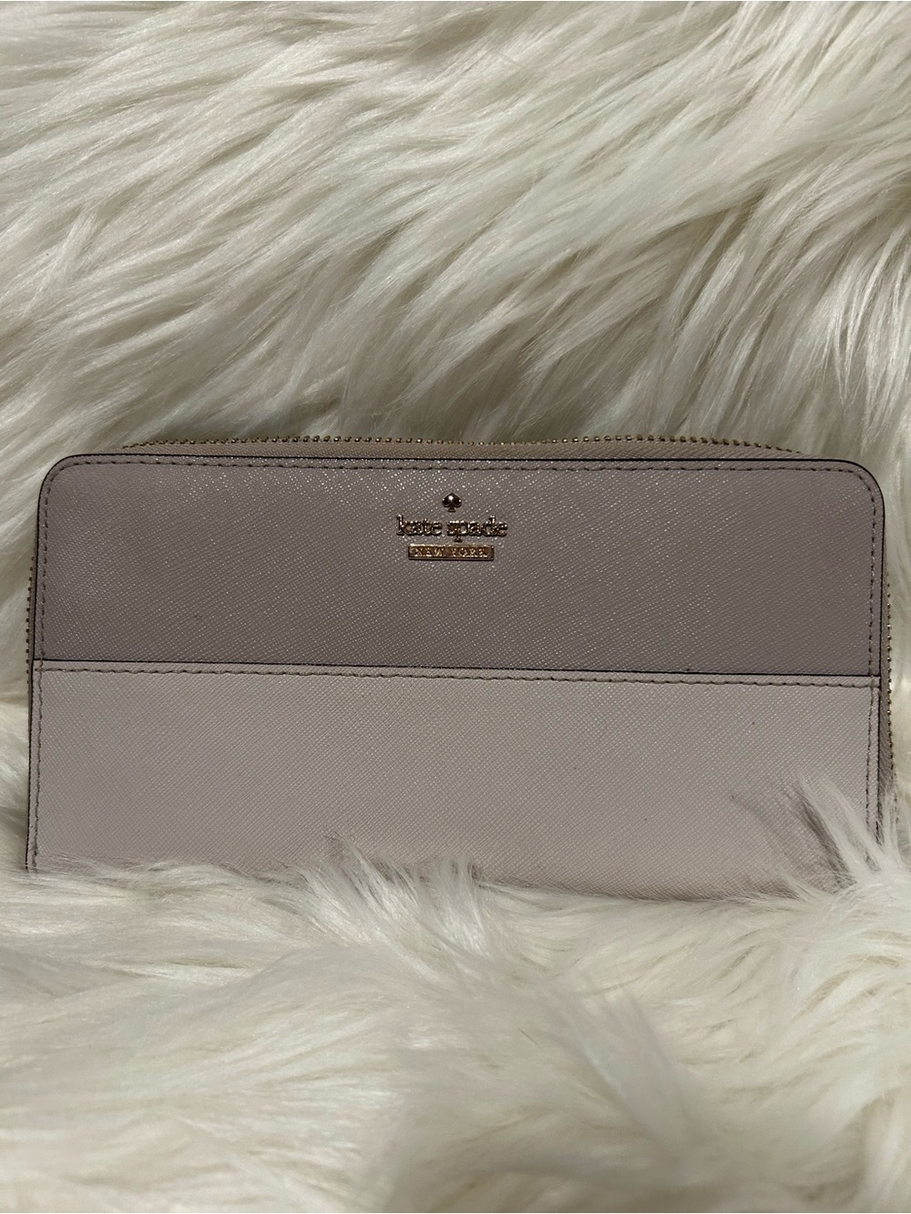 Kate Spade Two-Tone Blush Zip Wallet